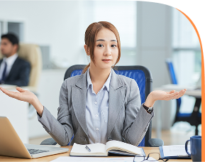 Business woman at desk